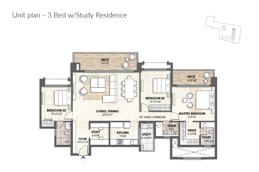 3.5 BHK Floor Plan